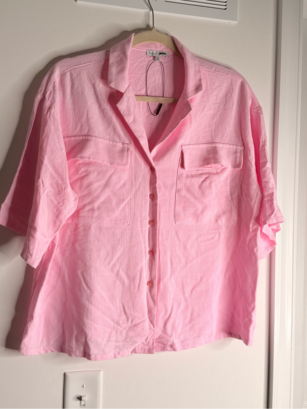 Light Pink Button-Up Shirt